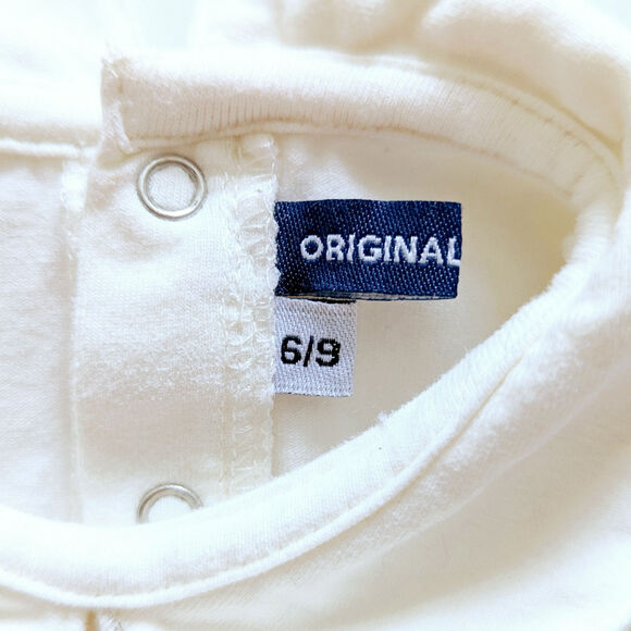 Original Marines Collared Teddy Bear Dress – White Long Sleeves | Baby Girl 6-9M - Picture 8 of 9